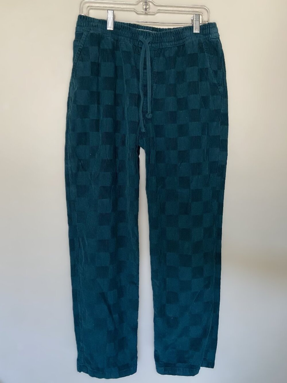 VANS checkered corduroy pants size M Teal